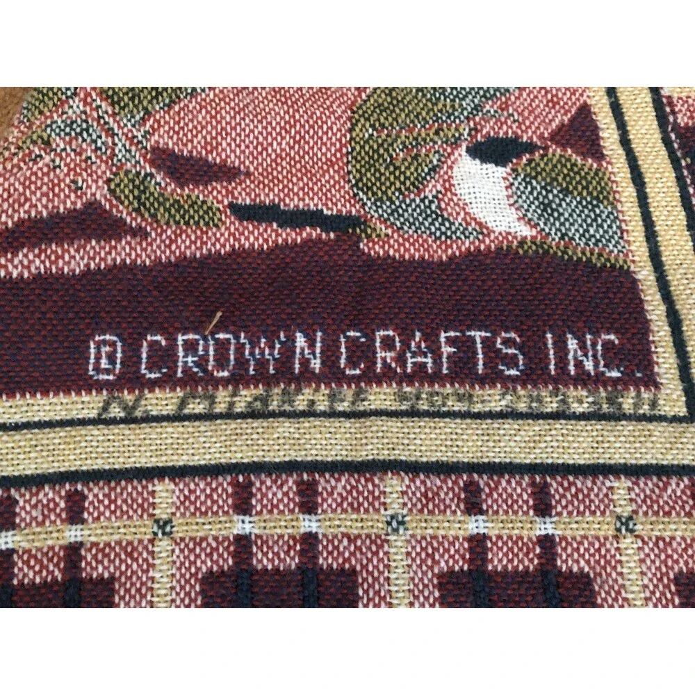 VTG Crown Crafts Wall Hanging Football Game Tapestry 40